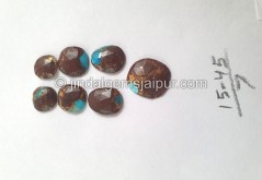 Copper Lava Mohave Turquoise Rose Cut Slices