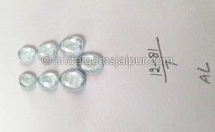 Milky Aquamarine Rose Cut Slices -- DEAQMA142 Milky Aquamarine Rose Cut Slices -- DEAQMA142