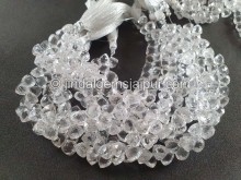 Crystal Quartz Faceted Trillion Beads