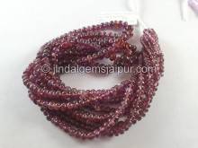 Rhodolite Garnet Shaded Smooth Roundelle Beads -- GRNA105