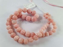 Pink Opal Carving Ball Beads -- POP90