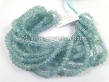 Milky Aquamarine Smooth Roundelle Beads
