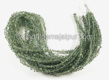 Green Sapphire Faceted Drops Shape Beads