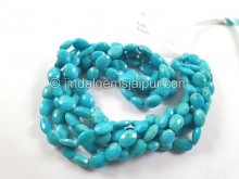 Turquoise Faceted Oval Shape Beads