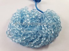 Sky Blue Topaz Faceted Oval Shape Beads