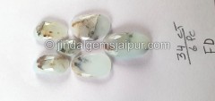 Blue Opal Peru Rose Cut Slices