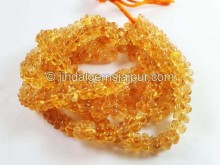 Citrine Carved Pumpkin Shape Beads