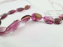 Watermelon Tourmaline Smooth Slices Beads