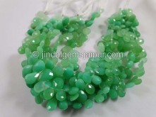 Chrysoprase Shaded Faceted Pear Beads