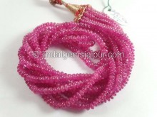 Ruby Smooth Roundelle Beads -- RBY65