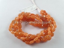 Mandarin Garnet Smooth Oval Beads