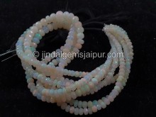 White Ethiopian Opal Far Faceted Roundelle Beads White Ethiopian Opal Far Faceted Roundelle Beads