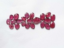 Purple Rhodolite Garnet Rose Cut Slices -- DERHDLT22