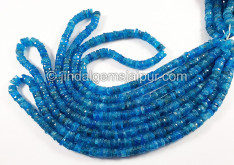 Neon Apatite Faceted Tyre Shape Beads