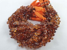 Spessartite Shaded Faceted Pear Beads