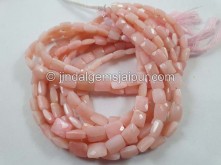 Pink Opal Faceted Chicklet Beads