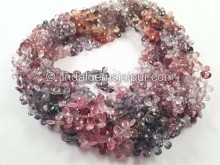 Multi Spinel Faceted Pear Beads