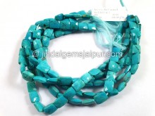 Sky Blue Chrysocolla Far Faceted Chicklet Beads