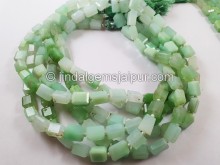 Chrysoprase Shaded Faceted Nugget Beads