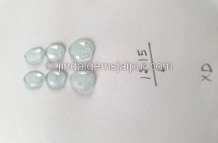 Milky Aquamarine Rose Cut Slices