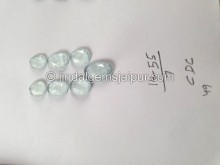 Milky Aquamarine Rose Cut Slices -- DEAQMA139 Milky Aquamarine Rose Cut Slices -- DEAQMA139
