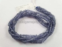 Blue Spinel Shaded Smooth Roundelle Beads -- MSPA31