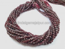 Rhodolite Garnet Faceted Coin Beads