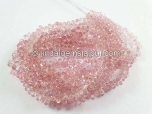 Light Pink Tourmaline Faceted Drops Beads