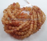 Imperial Topaz Smooth Round Beads