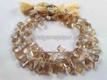 Champagne Citrine Big Cut Stone Fancy Beads -- CMCT3 Champagne Citrine Big Cut Stone Fancy Beads -- CMCT3