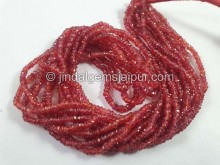 Red Padparadscha Sapphire Faceted Roundelle Beads -- SPPH152 Red Padparadscha Sapphire Faceted Roundelle Beads -- SPPH152
