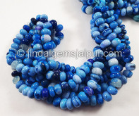 Blue Color Smooth Roundelle Shape Beads