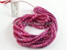 Ruby Natural Shaded Smooth Roundelle Beads