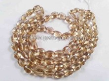 Champagne Citrine Big Faceted Oval Beads