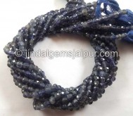 Iolite Faceted Cube Shape Beads