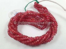 Red Spinel Faceted Roundelle Beads -- RDSP12