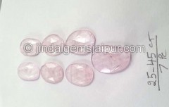Pink Morganite Rose Cut Slices -- DEMRGT13