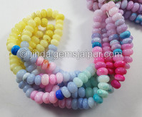 Multi Opal Smooth Roundelle Shape Beads