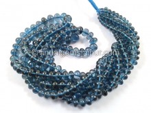 London Blue Topaz Smooth Roundelle Beads