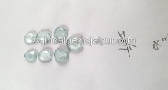 Milky Aquamarine Rose Cut Slices