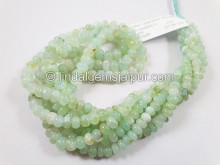 Natural Peruvian Blue Opal Smooth Roundelle Beads