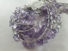 Yttrium Purple Fluorite Faceted Flat Fancy Beads -- FLRT41
