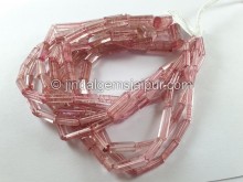 Pink Tourmaline Step Cut Pipe Beads -- TURA472 Pink Tourmaline Step Cut Pipe Beads -- TURA472