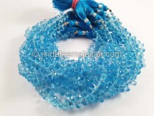 Swiss Blue Topaz Faceted Drops Beads