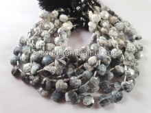 Dendritic Opal Faceted Fancy Heart Beads -- DNDR7