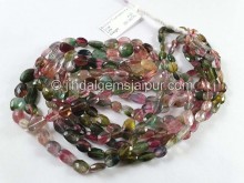 Bi Color Tourmaline Faceted Oval Beads -- TOWT119
