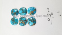 Copper Mohave Turquoise Rose Cut Slices