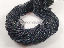 Ethiopian Opal Dyed Black Faceted Round Beads