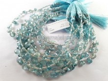 Blue Zircon Faceted Heart Beads -- ZRCN39