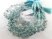 Blue Zircon Faceted Heart Shape Beads